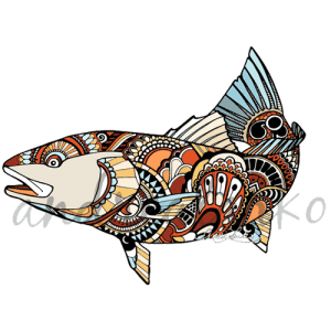 Andrea Larko Zentangle Redfish Sticker