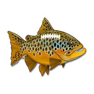 Nate Karnes Brown Trout Football Decal