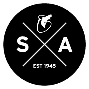 Scientific Anglers SA Circle on Black Sticker