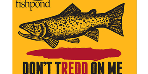 Fishpond Don't Tredd on Me Sticker - Fly Slaps Fly Fishing Stickers and  Decals