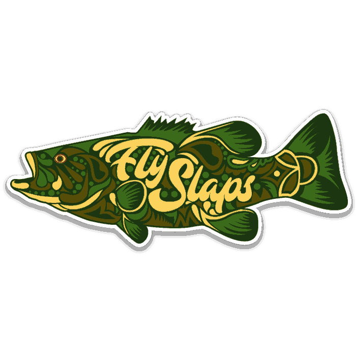 Fly Slaps Ornamented Smallmouth Bass Sticker