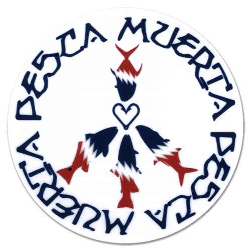 Pesca Muerta Peace Love Pesca Decal