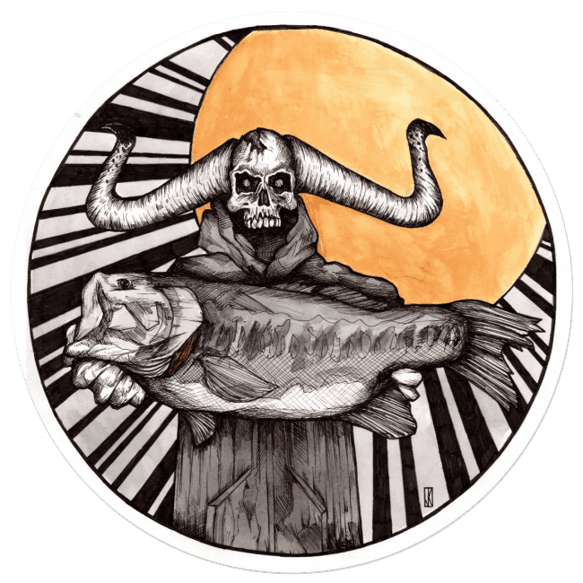 Jake Keeler Bringer of Bucketmouth Largemouth Bass Sticker
