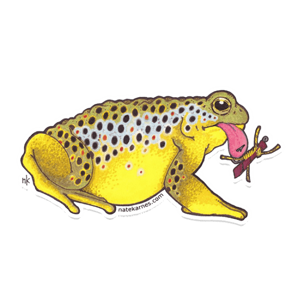 Nate Karnes Toad Brown Trout Sticker