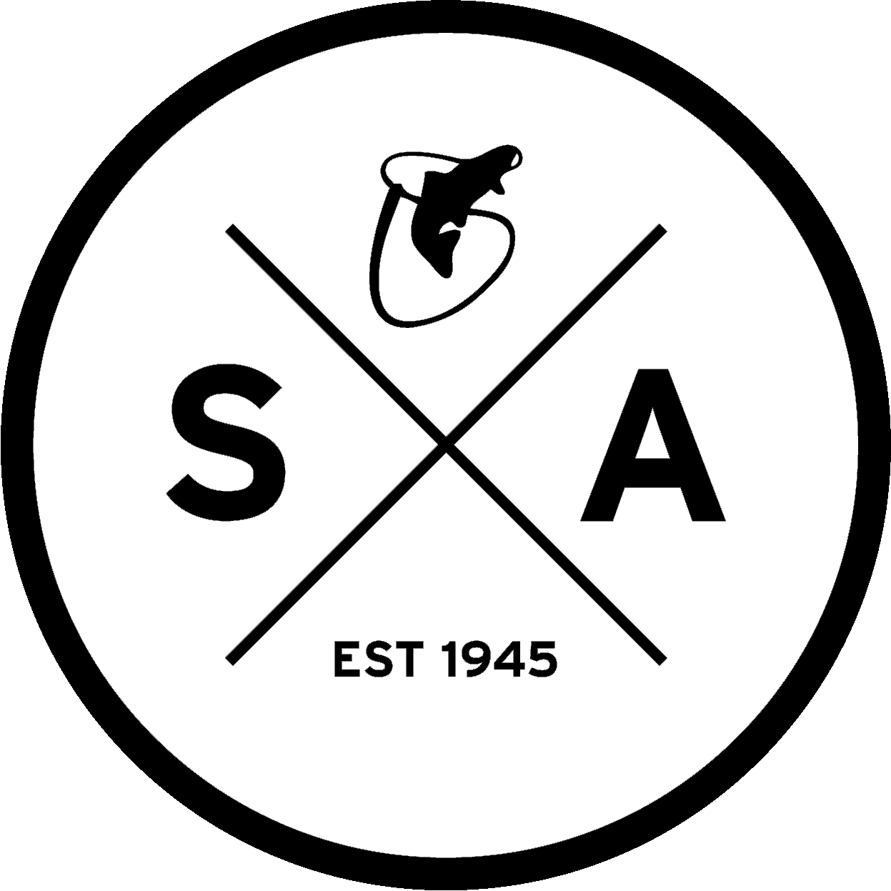 Scientific Anglers SA Circle on White Sticker