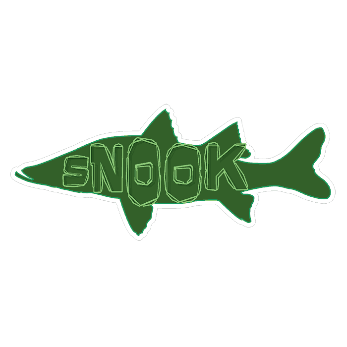 TypeFace Snook Sticker - Fly Slaps Fly Fishing Stickers and Decals