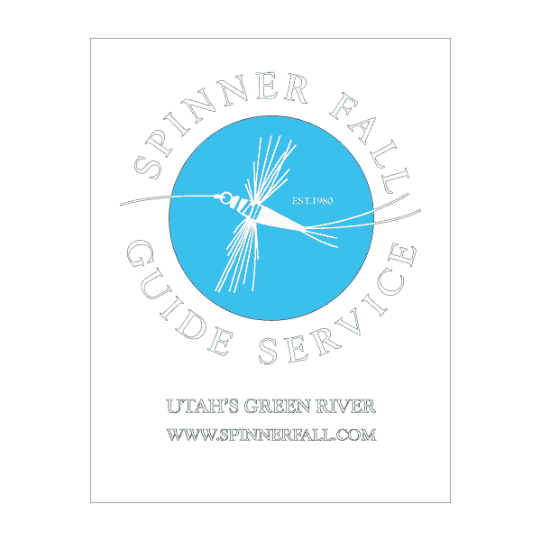 Spinner Fall Guide Service Logo Clear Sticker