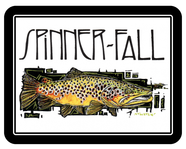Spinner Fall Guide Service Mathew Stockton Brown Trout Sticker