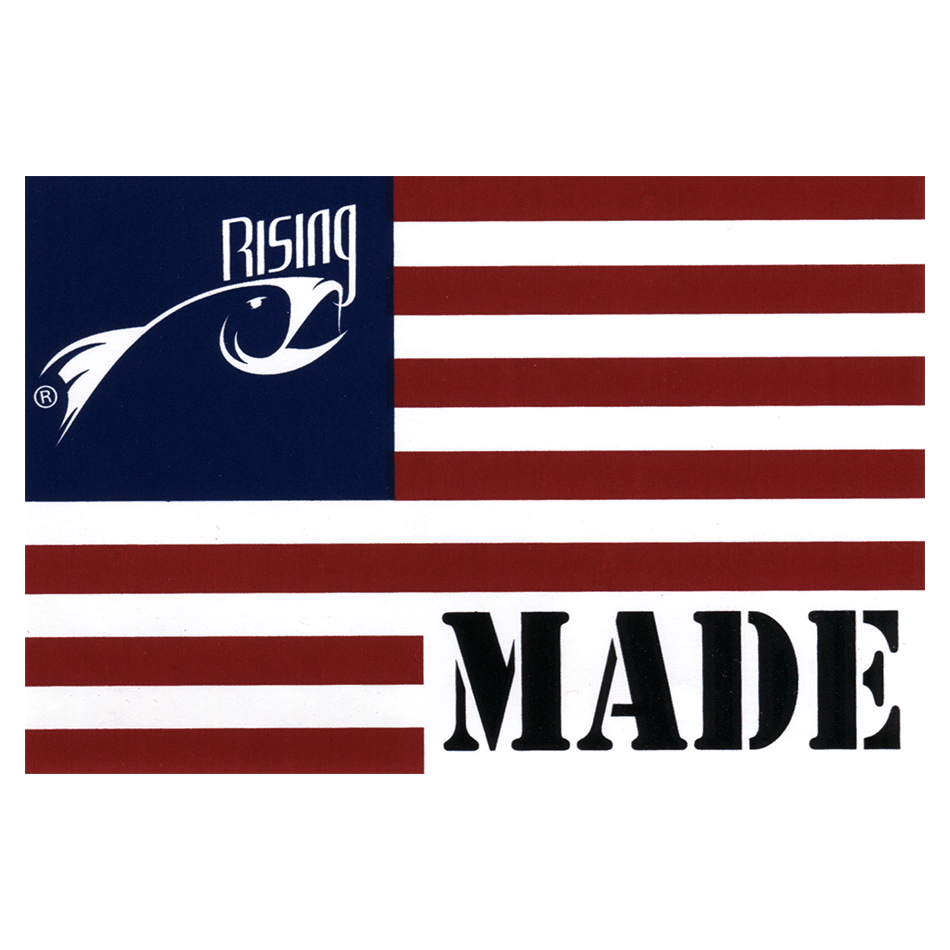 Rising US Flag Sticker - Fly Slaps Fly Fishing Stickers and Decals