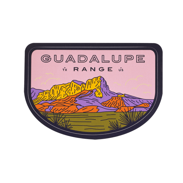 Sendero Mountain Range Guadalupe Sticker