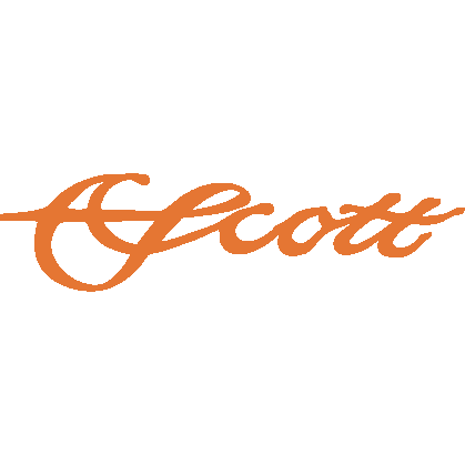 Scott Fly Rods Die Cut Logo Decal Orange