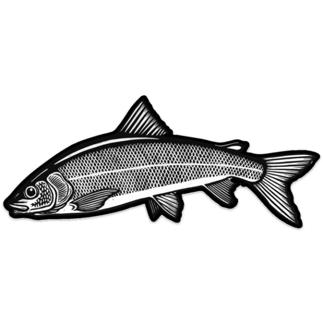 Fly Slaps Wandering Blue Lines Whitefish Sticker