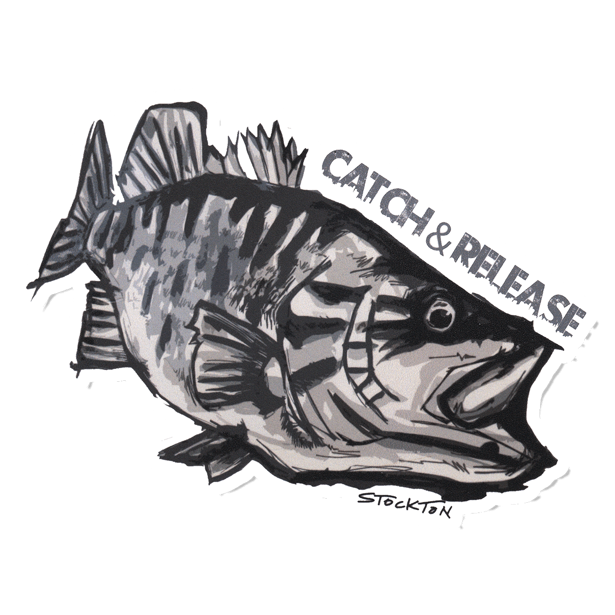 Bass Fishing Sticker Buzzbait  Fishing decals, Bass fishing, Fish artwork