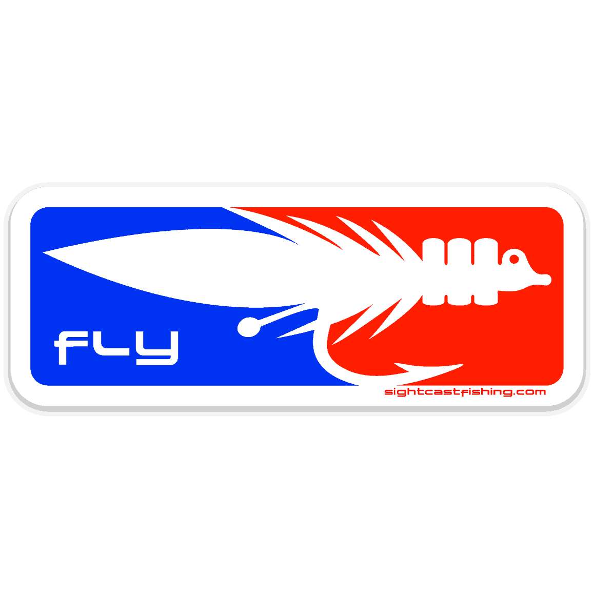 Sight Cast Fishing Company Salt Water Major League Fly Fishing Fly Sticker