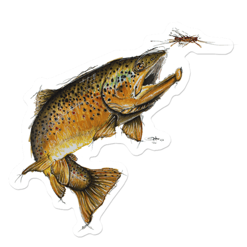 Cory Street Brown Trout Sticker