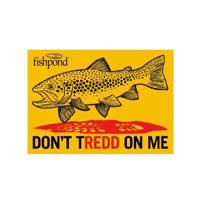 Fishpond Don't Tredd on Me Sticker - Fly Slaps Fly Fishing
