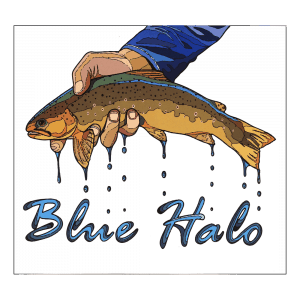 Blue Halo Brown Trout Sticker Large