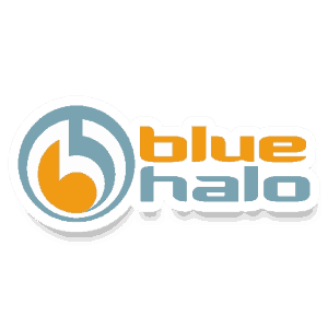 Blue Halo Fly Rods Horizontal Logo Sticker