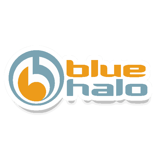 Blue Halo Fly Rods Horizontal Logo Sticker - Fly Slaps Fly Fishing
