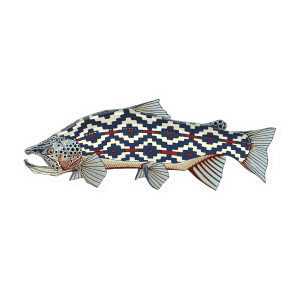 Rising US Flag Sticker - Fly Slaps Fly Fishing Stickers and Decals