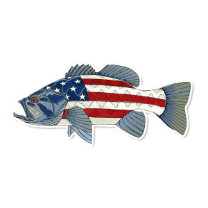 Jake Keeler - Smalljaw Fire Smallmouth Bass Sticker - Fly Slaps Fly Fishing  Stickers and Decals