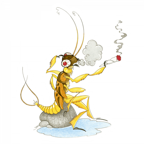 Holly Jones Mr Stoney Stoned Fly Sticker