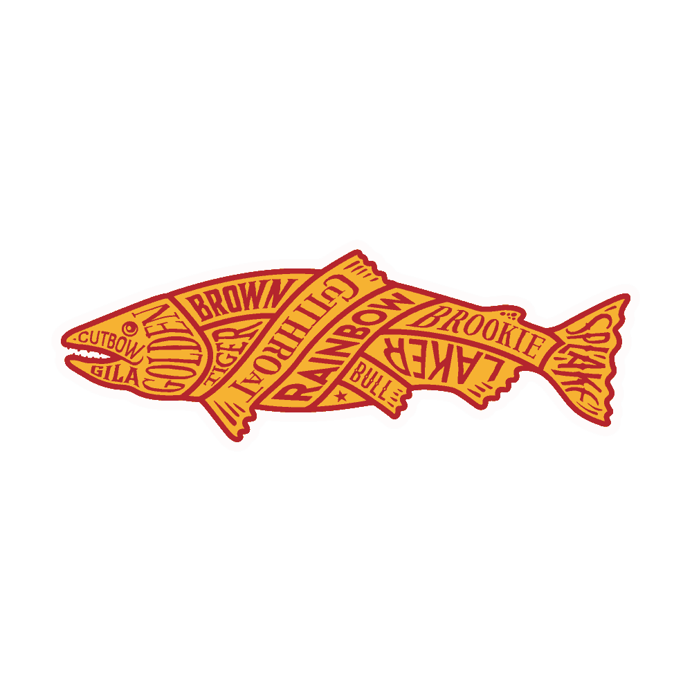trout fly fishing' Sticker