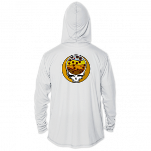 Fly Slaps Steal Your Face Brown Trout Solar Hoody Back
