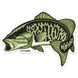 Fly Slaps Wandering Blue Lines Smallmouth Bass Sticker