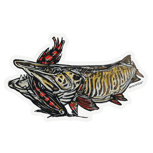 Rising Uncle Sam Sticker - Fly Slaps Fly Fishing Stickers and Decals