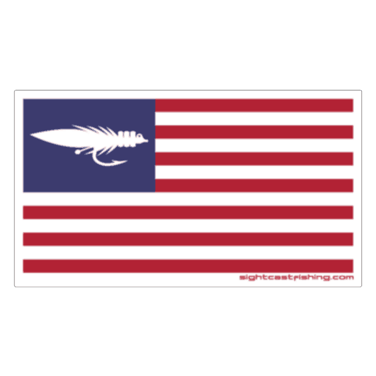 Sight Cast Fishing Company American Fly Sticker - Fly Slaps Fly Fishing  Stickers and Decals