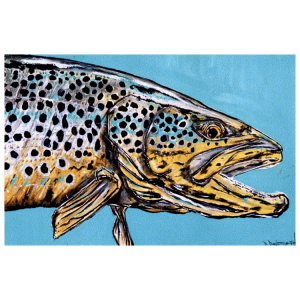 Fly Slaps Bigfoot Brown Trout Sticker - Fly Slaps Fly Fishing Stickers and  Decals