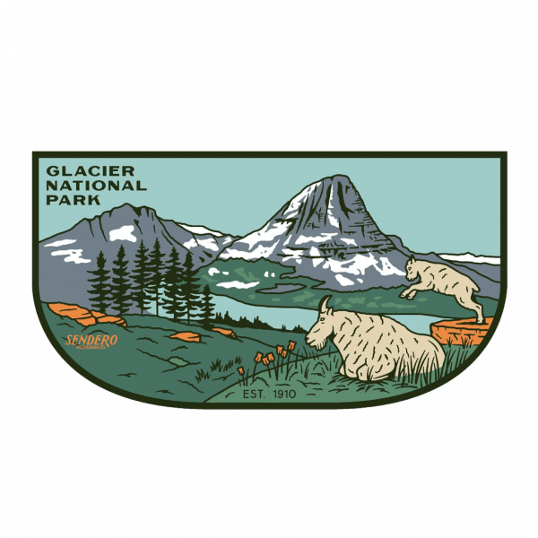 Sendero Glacier National Park Sticker