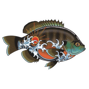 DrewLR Green Sunfish Sticker