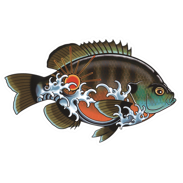 DrewLR Green Sunfish Sticker
