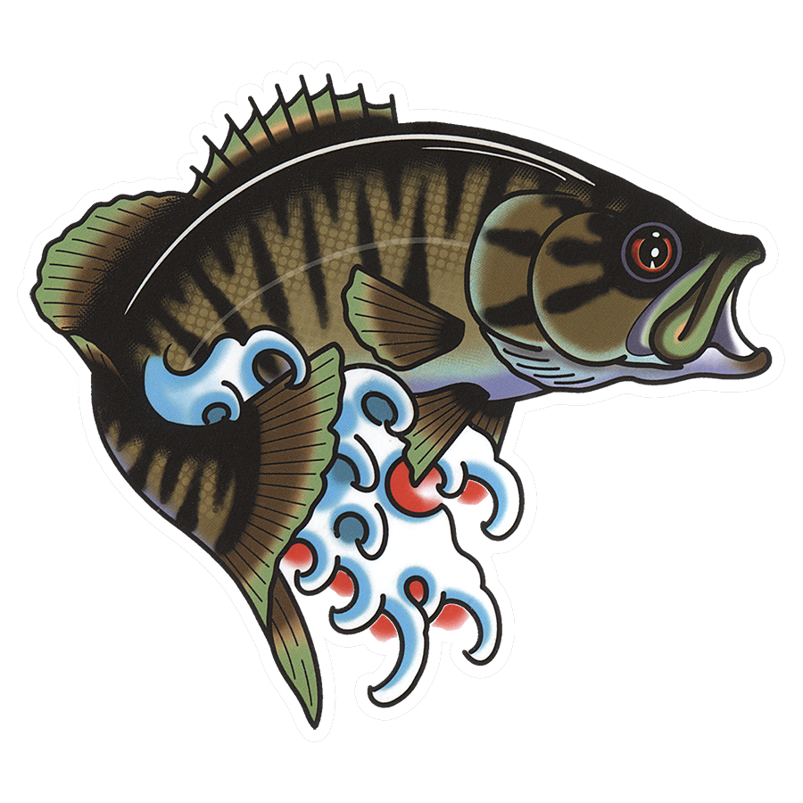 DrewLR Jud's Smallmouth Sticker - Fly Slaps Fly Fishing Stickers and Decals