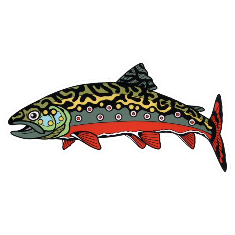 DrewLR Lost River Brookie Sticker - Fly Slaps Fly Fishing Stickers And ...