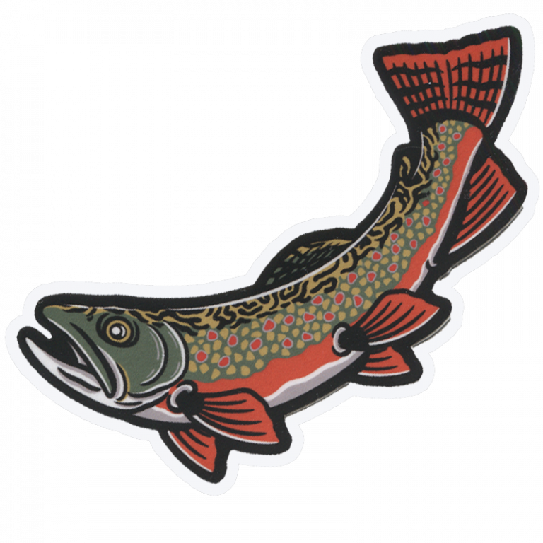 DrewLR Lost River Brookie Sticker - Fly Slaps Fly Fishing Stickers and ...