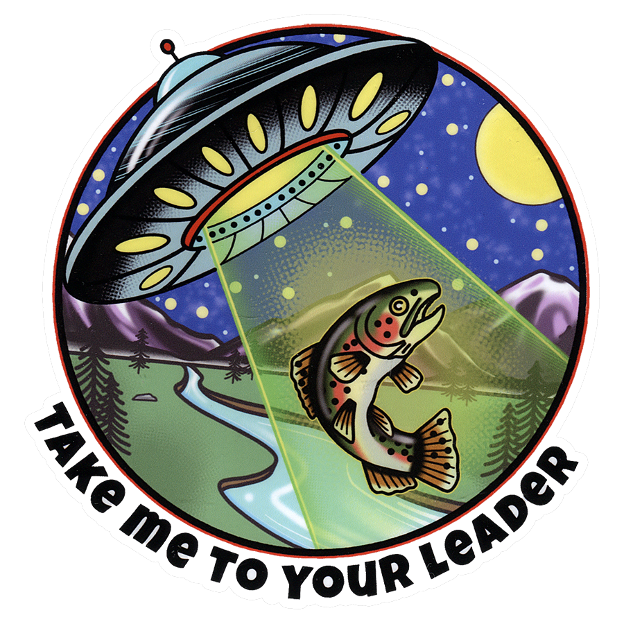 DrewLR Take Me To Your Leader Sticker