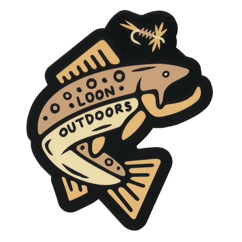 Loon X David Rollyn Trout Sticker - Fly Slaps Fly Fishing Stickers