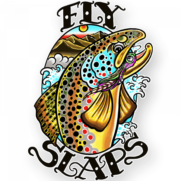 Fly Slaps x Josh May Brown Trout Sticker