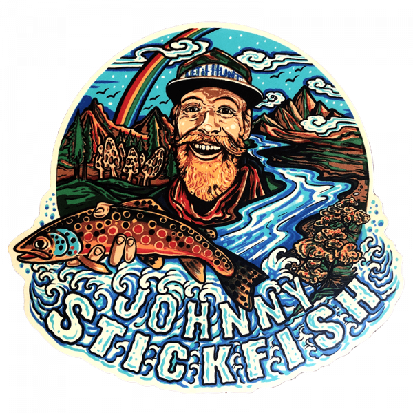 Josh May Johnny Stick Fish Sticker