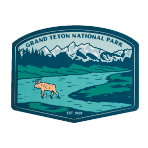 Sendero Grand Teton National Park Sticker