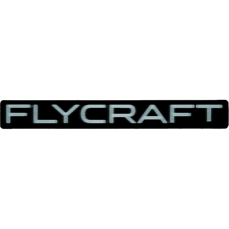 Flycraft Metalic Logo Sticker - Fly Slaps Fly Fishing Stickers and Decals