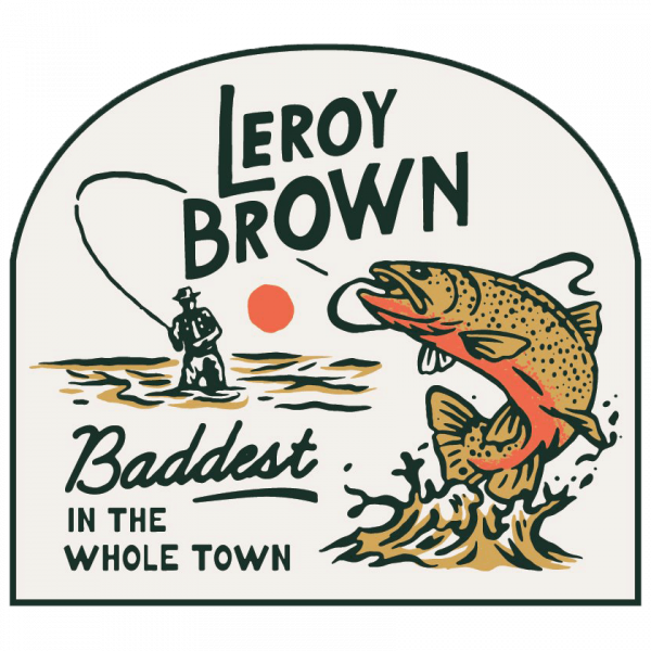 Sendero Leroy Brown Brown Trout Sticker