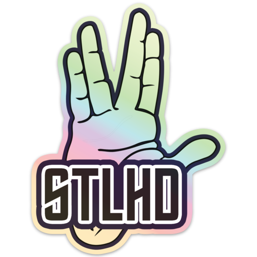 Fly Slaps Live Long and Prosper STLHD Holographic Steelhead Sticker