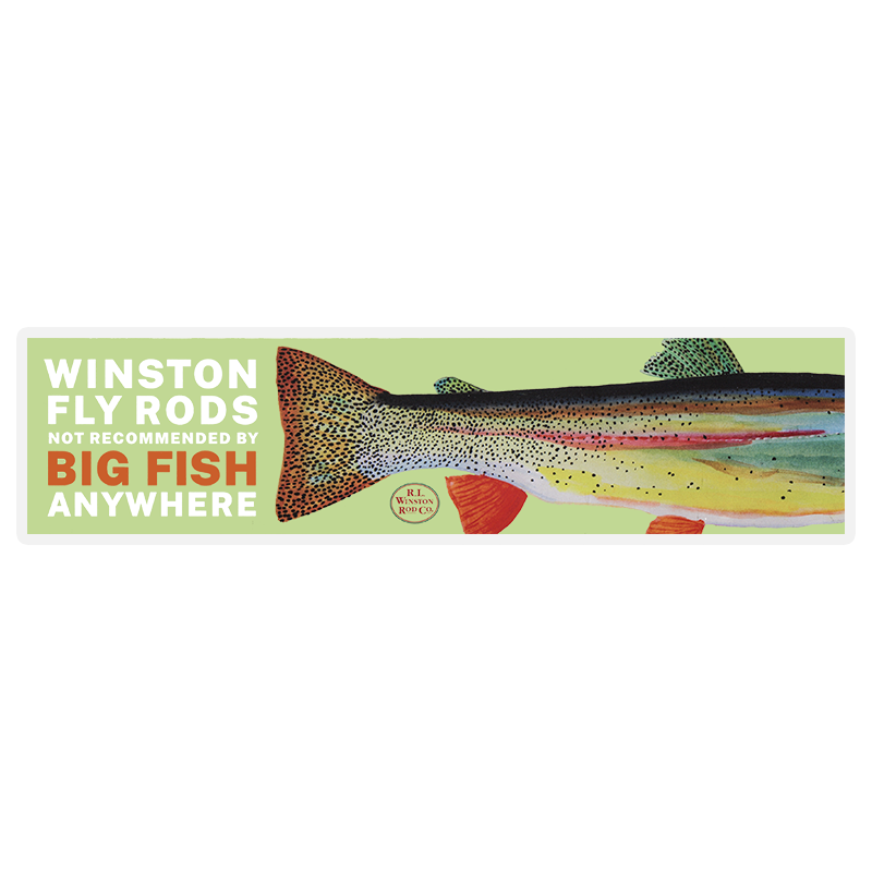 Winston Rods Big Fish Bumper Sticker - Fly Slaps Fly Fishing Stickers and  Decals