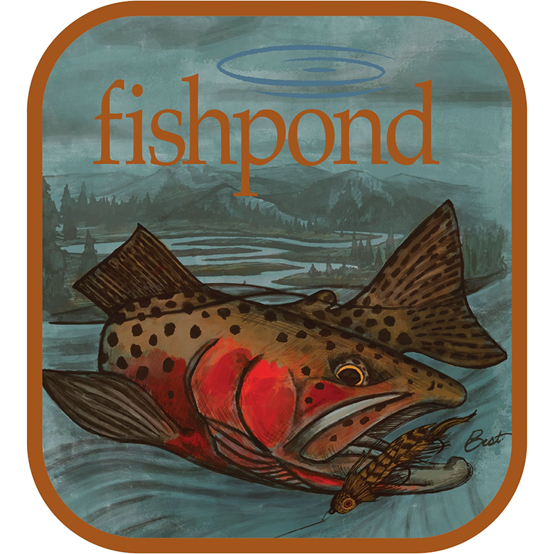 Fishpond Drop Off Sticker - Fly Slaps Fly Fishing Stickers and Decals