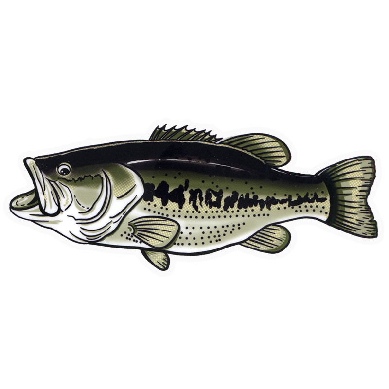 Josh May Large Mouth BassFly Fishing Sticker