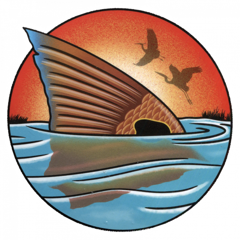 DrewLR Tailing Redfish Sticker Fly Slaps Fly Fishing Stickers and Decals